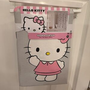 Hello Kitty Pink and Black Shower Curtain